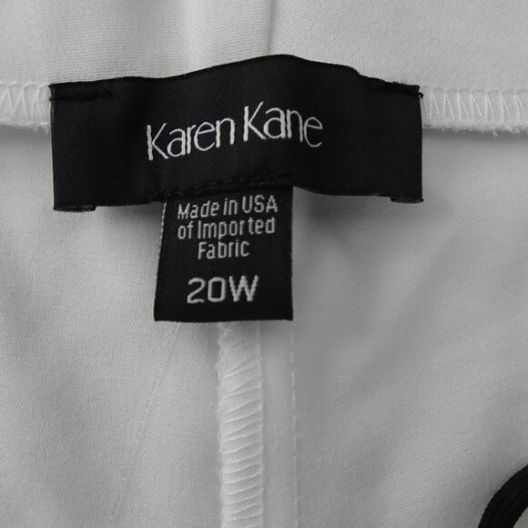 Karen Kane Capri Pants Women's Plus Size 20W White Stretch Straight Leg Made USA - Picture 7 of 10